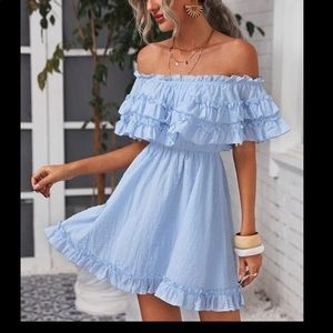Off the shoulder ruffle dress